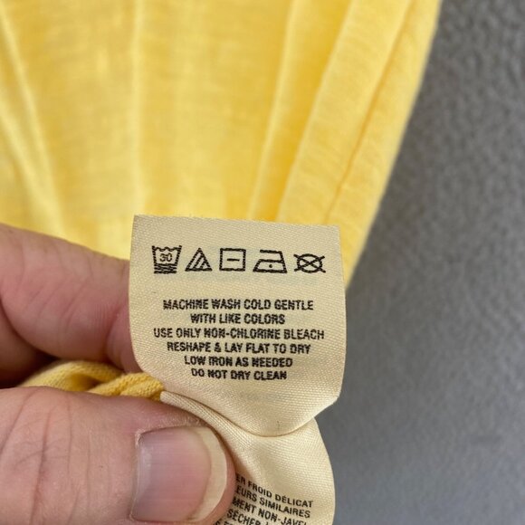 Anthropologie Maeve Top Womens Extra Small Yellow Orchid Ruffle Sleeveless Knit - Picture 7 of 10